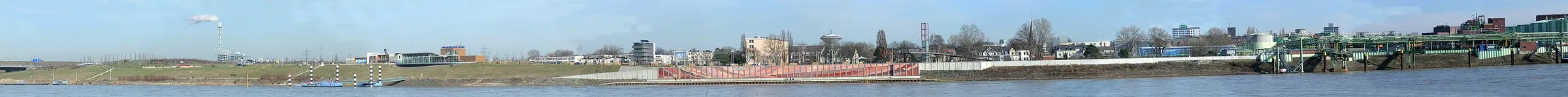 Blick über Leverkusen-Wiesdorf am Rhein